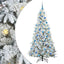 Kunstigt Hinged Juletræ med 300 LED'er Hvid 180 cm PE og PVC