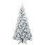 Kunstigt Hinged Juletræ med 300 LED'er Hvid 210 cm PE og PVC