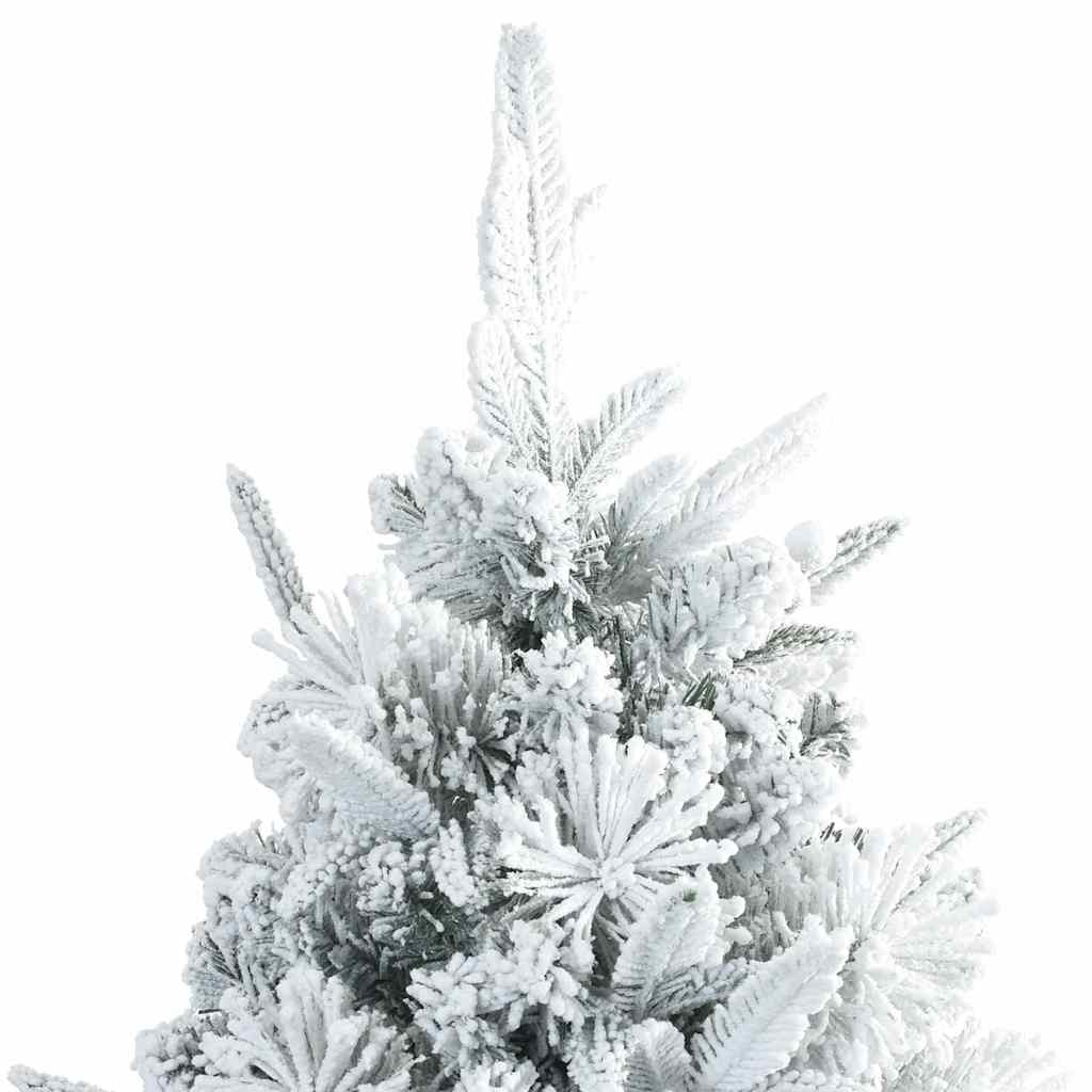 Kunstigt Hinged Juletræ med 300 LED'er Hvid 240 cm PE og PVC