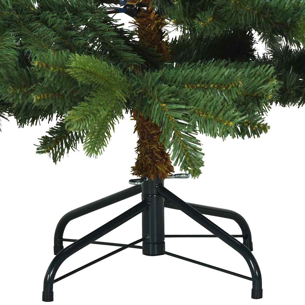 Kunstigt juletræ med 150 LED'er Grøn 150 cm PE og PVC