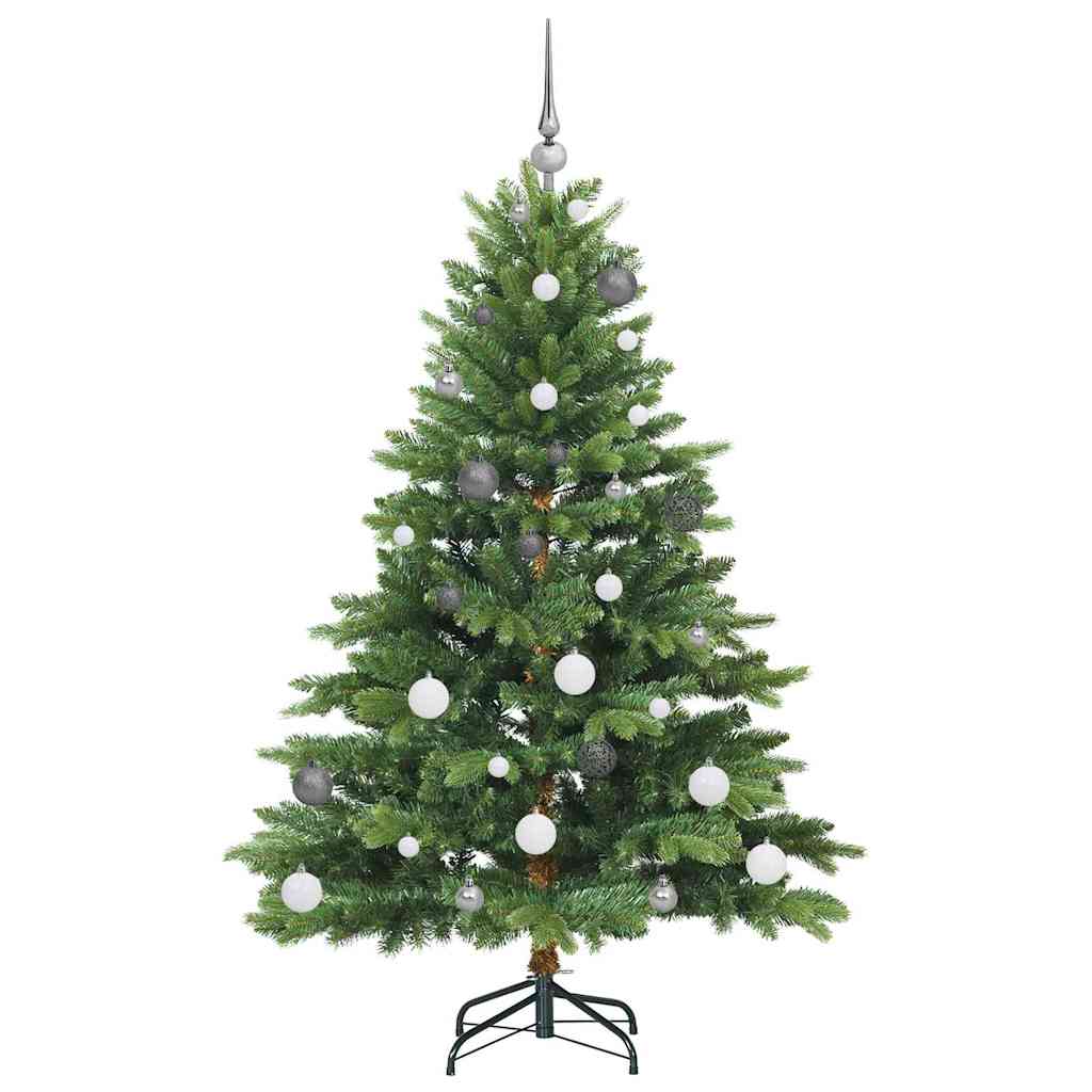 Kunstigt juletræ med 150 LED'er Grøn 150 cm PE og PVC