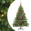 Kunstigt juletræ med 150 LED'er Grøn 150 cm PE og PVC