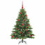 Kunstigt juletræ med 150 LED'er Grøn 150 cm PE og PVC
