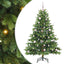 Kunstigt juletræ med 150 LED'er Grøn 150 cm PE og PVC