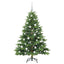 Kunstigt juletræ med 150 LED'er Grøn 150 cm PE og PVC