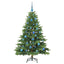 Kunstigt juletræ med 150 LED'er Grøn 150 cm PE og PVC