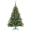 Kunstigt juletræ med 150 LED'er Grøn 150 cm PE og PVC