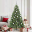 Kunstigt juletræ med 300 LED'er Grøn 180 cm PE og PVC