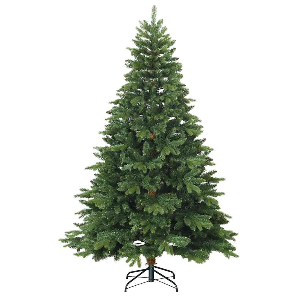 Kunstigt juletræ med 300 LED'er Grøn 180 cm PE og PVC