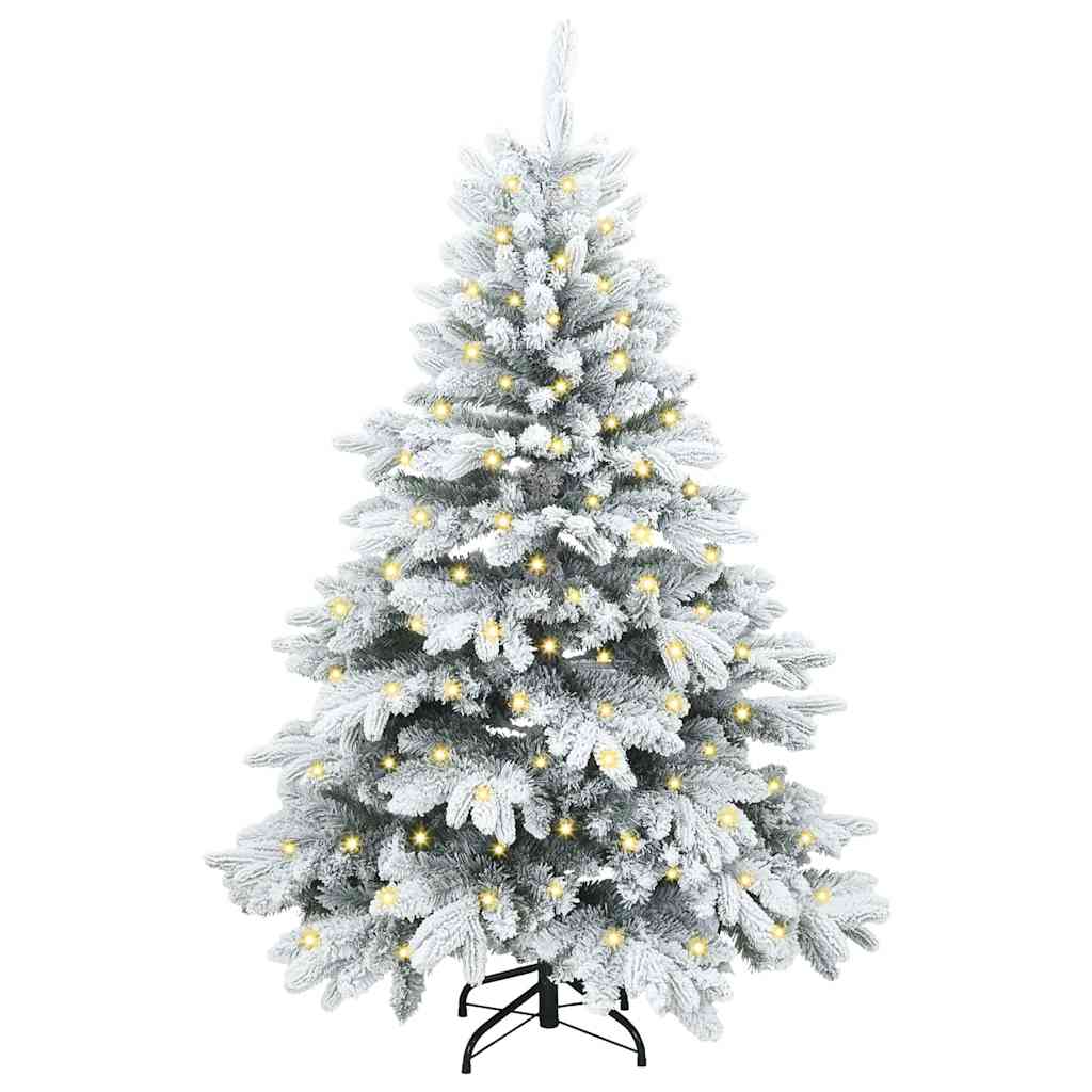 Kunstigt juletræ med 150 LED'er Hvid 120 cm PE og PVC