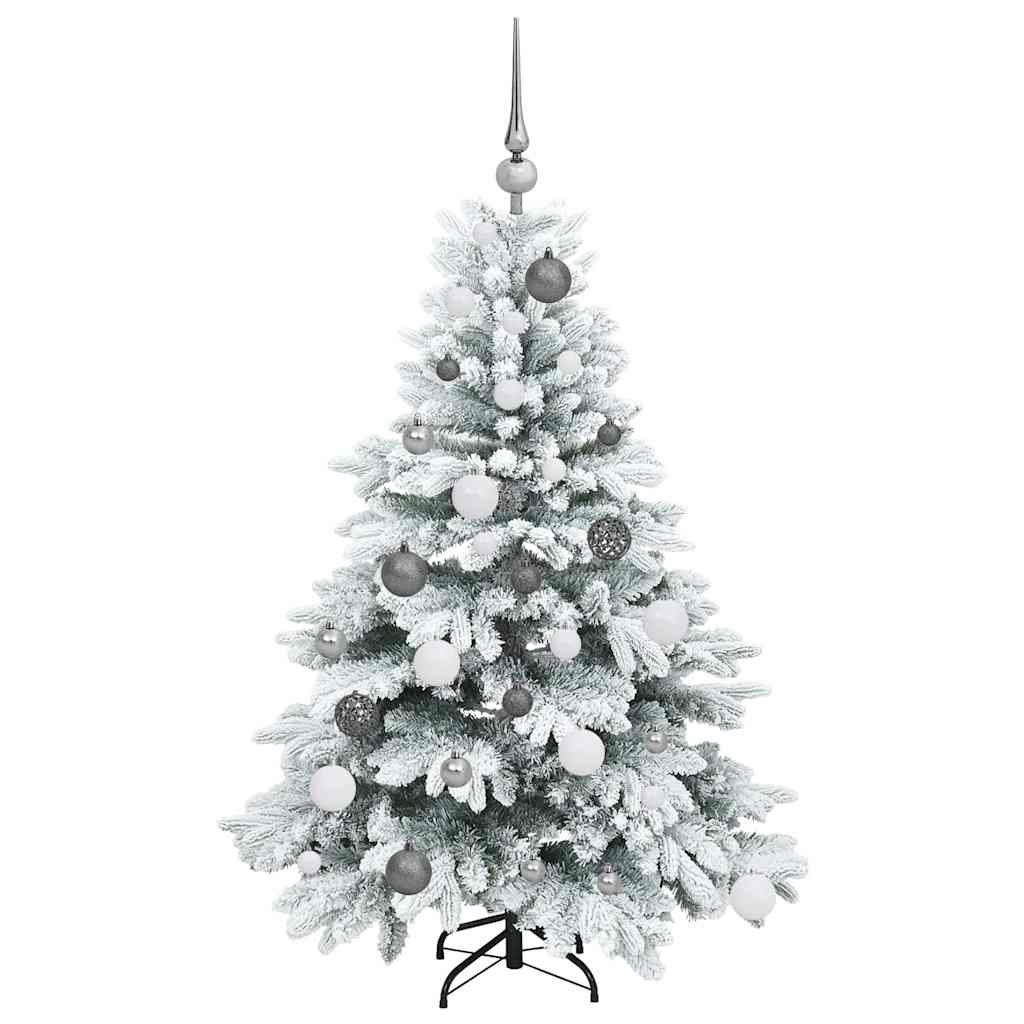 Kunstigt juletræ med 150 LED'er Hvid 120 cm PE og PVC