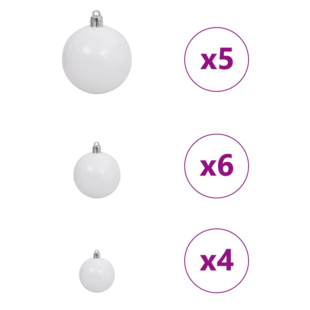 Kunstigt juletræ med 150 LED'er Hvid 120 cm PE og PVC