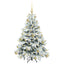 Kunstigt juletræ med 150 LED'er Hvid 120 cm PE og PVC