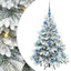 Kunstigt juletræ med 150 LED'er Hvid 120 cm PE og PVC