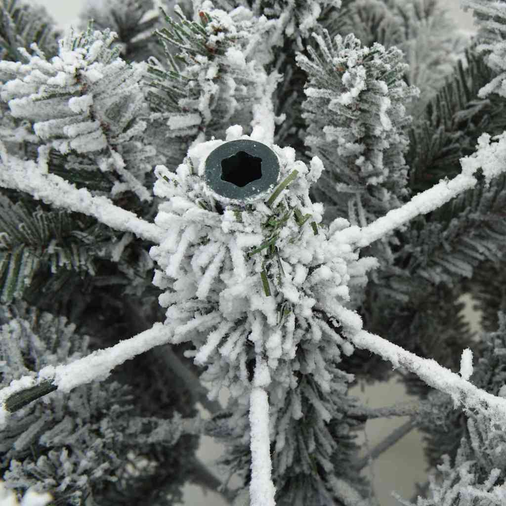 Kunstigt juletræ med 150 LED'er Hvid 150 cm PE og PVC