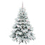 Kunstigt juletræ med 150 LED'er Hvid 150 cm PE og PVC