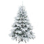 Kunstigt juletræ med 150 LED'er Hvid 150 cm PE og PVC