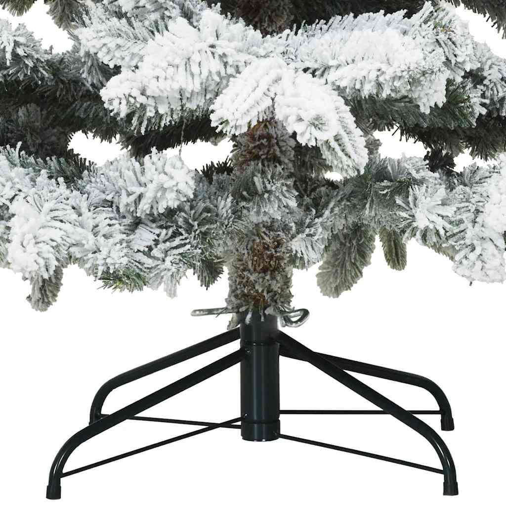 Kunstigt juletræ med 300 LED'er Hvid 180 cm PE og PVC