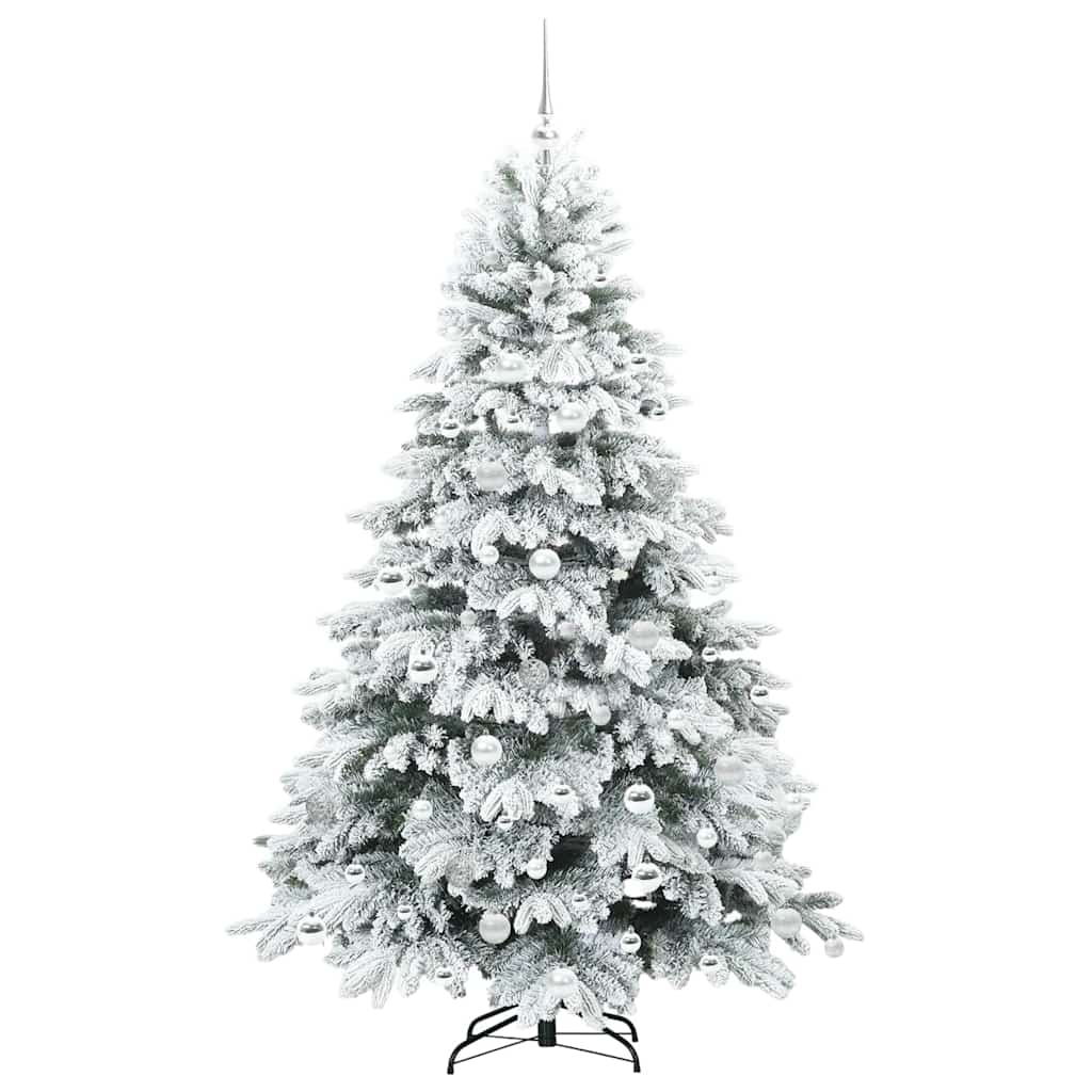 Kunstigt juletræ med 300 LED'er Hvid 180 cm PE og PVC
