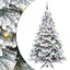 Kunstigt juletræ med 300 LED'er Hvid 180 cm PE og PVC