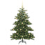 Kunstigt Hinged Juletræ med 150 LED'er Grøn 150 cm PVC og Stål