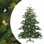 Kunstigt Hinged Juletræ med 150 LED'er Grøn 150 cm PVC og Stål