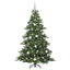 Kunstigt Hinged Juletræ med 300 LED'er Grøn 180 cm PVC og Stål