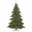 Kunstigt Hinged Juletræ med 300 LED'er Grøn 180 cm PVC og Stål
