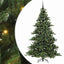 Kunstigt Hinged Juletræ med 300 LED'er Grøn 180 cm PVC og Stål