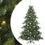 Kunstigt Hinged Juletræ med 300 LED'er Grøn 180 cm PVC og Stål