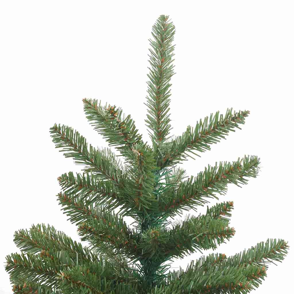 Kunstigt Hinged Juletræ med 300 LED'er Grøn 240 cm PVC og Stål