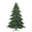 Kunstigt Hinged Juletræ med 300 LED'er Grøn 240 cm PVC og Stål