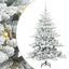 Kunstigt Hinged Juletræ med 150 LED'er Hvid 150 cm PVC og Stål