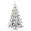 Kunstigt Hinged Juletræ med 300 LED'er Hvid 180 cm PVC og Stål