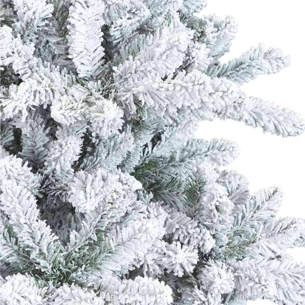 Kunstigt Hinged Juletræ med 300 LED'er Hvid 180 cm PVC og Stål