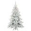 Kunstigt Hinged Juletræ med 300 LED'er Hvid 210 cm PVC og Stål
