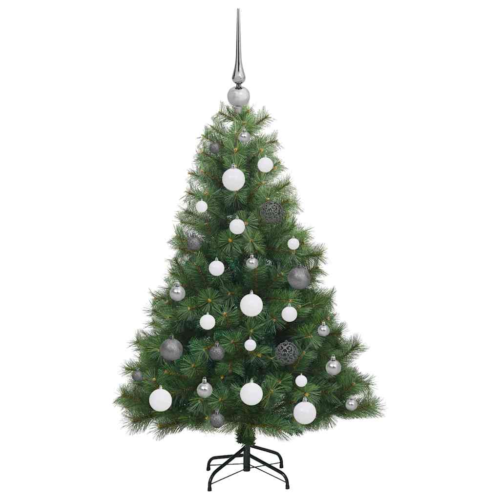 Kunstigt juletræ med 150 LED'er Grøn 120 cm PE og PVC