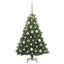 Kunstigt juletræ med 150 LED'er Grøn 120 cm PE og PVC