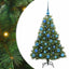 Kunstigt juletræ med 150 LED'er Grøn 120 cm PE og PVC