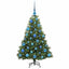 Kunstigt juletræ med 150 LED'er Grøn 120 cm PE og PVC