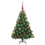 Kunstigt juletræ med 150 LED'er Grøn 120 cm PE og PVC