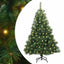 Kunstigt juletræ med 150 LED'er Grøn 150 cm PE og PVC