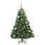 Kunstigt juletræ med 150 LED'er Grøn 150 cm PE og PVC