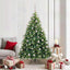 Kunstigt juletræ med 300 LED'er Grøn 180 cm PE og PVC