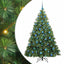 Kunstigt juletræ med 300 LED'er Grøn 180 cm PE og PVC