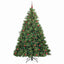 Kunstigt juletræ med 300 LED'er Grøn 210 cm PE og PVC