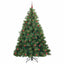Kunstigt juletræ med 300 LED'er Grøn 210 cm PE og PVC