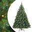 Kunstigt juletræ med 300 LED'er Grøn 210 cm PE og PVC