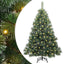 Kunstigt juletræ med 150 LED'er Grøn 150 cm PE og PVC