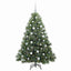 Kunstigt juletræ med 150 LED'er Grøn 150 cm PE og PVC